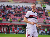 Sam Beukema participates in the match between AC Monza and Bologna FC 1909, Serie A, at U-Power Stadium in Monza, Italy, on September 22, 20...