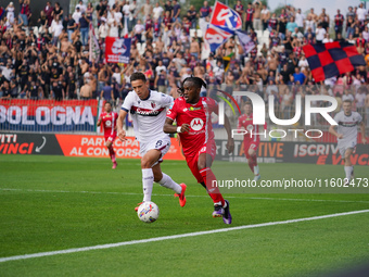 Warren Bondo participates in the match between AC Monza and Bologna FC 1909, Serie A, at U-Power Stadium in Monza, Italy, on September 22, 2...