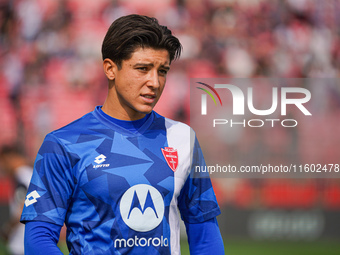 Semuel Pizzignacco participates in the match between AC Monza and Bologna FC 1909, Serie A, at U-Power Stadium in Monza, Italy, on September...