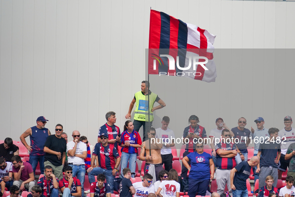 Supporters of Bologna FC 1909 during the match between AC Monza and Bologna FC 1909, Serie A, at U-Power Stadium in Monza, Italy, on Septemb...