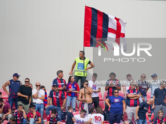 Supporters of Bologna FC 1909 during the match between AC Monza and Bologna FC 1909, Serie A, at U-Power Stadium in Monza, Italy, on Septemb...