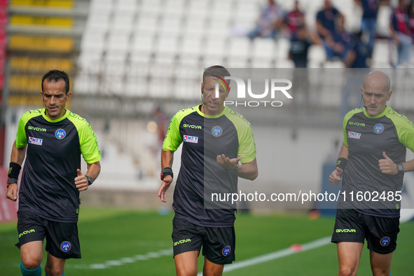 Davide Massa referees during the match between AC Monza and Bologna FC 1909, Serie A, at U-Power Stadium in Monza, Italy, on September 22, 2...