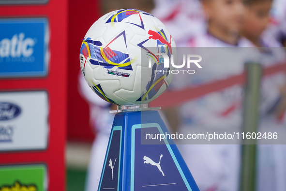 Serie A ball during AC Monza against Bologna FC 1909, Serie A, at U-Power Stadium in Monza, Italy, on September 22, 2024. 