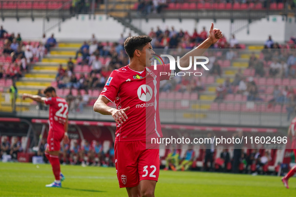 Matteo Pessina plays during the match between AC Monza and Bologna FC 1909, Serie A, at U-Power Stadium in Monza, Italy, on September 22, 20...