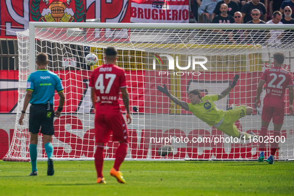 Stefano Turati participates in the match between AC Monza and Bologna FC 1909, Serie A, at U-Power Stadium in Monza, Italy, on September 22,...