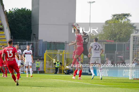 Milan Djuric participates in the match between AC Monza and Bologna FC 1909, Serie A, at U-Power Stadium in Monza, Italy, on September 22, 2...