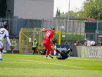 Milan Djuric scores a goal during the match between AC Monza and Bologna FC 1909, Serie A, at U-Power Stadium in Monza, Italy, on September...