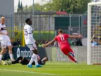 Milan Djuric celebrates a goal during the match between AC Monza and Bologna FC 1909, Serie A, at U-Power Stadium in Monza, Italy, on Septem...