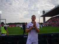 Sam Beukema participates in the match between AC Monza and Bologna FC 1909, Serie A, at U-Power Stadium in Monza, Italy, on September 22, 20...