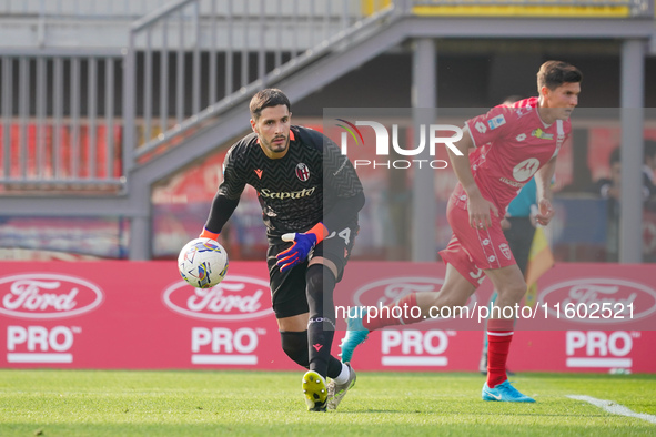 Federico Ravaglia participates in the match between AC Monza and Bologna FC 1909, Serie A, at U-Power Stadium in Monza, Italy, on September...