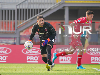 Federico Ravaglia participates in the match between AC Monza and Bologna FC 1909, Serie A, at U-Power Stadium in Monza, Italy, on September...