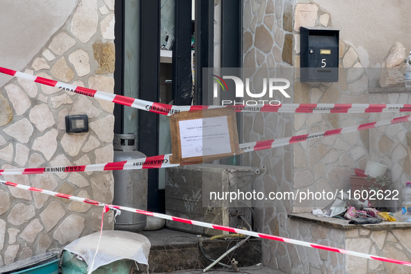 People dig through the rubble of a building that collapses in Saviano, near Naples, on Sunday morning. According to initial reconstructions,...