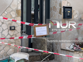 People dig through the rubble of a building that collapses in Saviano, near Naples, on Sunday morning. According to initial reconstructions,...