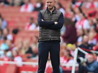 Arsenal Manager Jonas Eidevall before the Barclays FA Women's Super League match between Arsenal and Manchester City at the Emirates Stadium...