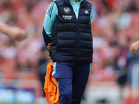 Former footballer turned training staff Kelly Smith before the Barclays FA Women's Super League match between Arsenal and Manchester City at...