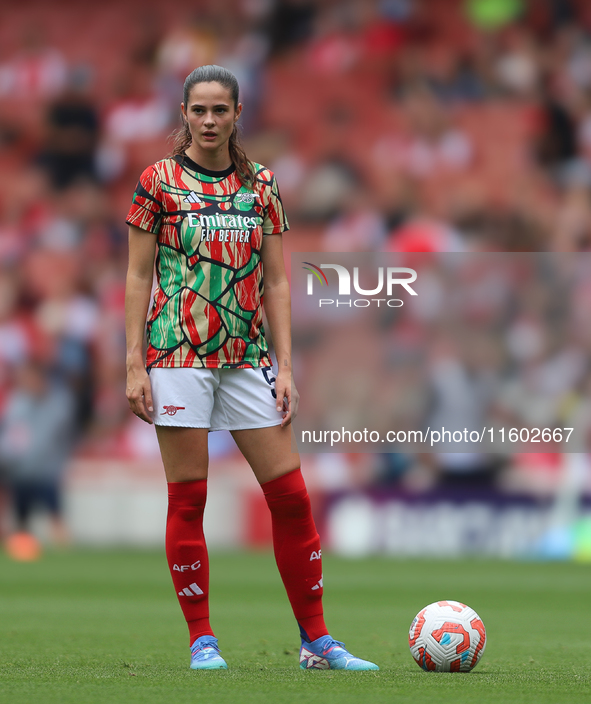 Laia Codina before the Barclays FA Women's Super League match between Arsenal and Manchester City at the Emirates Stadium in London, England...