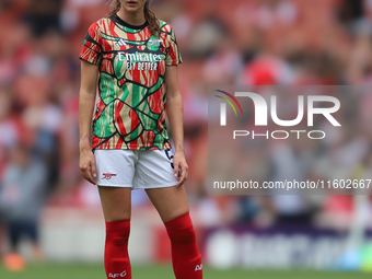 Laia Codina before the Barclays FA Women's Super League match between Arsenal and Manchester City at the Emirates Stadium in London, England...