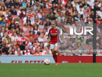 Arsenal Captain Kim Little during the Barclays FA Women's Super League match between Arsenal and Manchester City at the Emirates Stadium in...