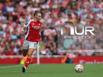 Caitlin Foord of Arsenal during the Barclays FA Women's Super League match between Arsenal and Manchester City at the Emirates Stadium in Lo...