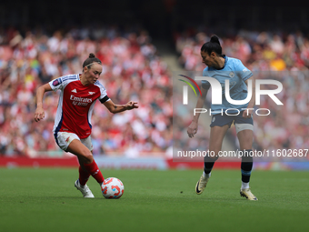 Caitlin Foord of Arsenal during the Barclays FA Women's Super League match between Arsenal and Manchester City at the Emirates Stadium in Lo...