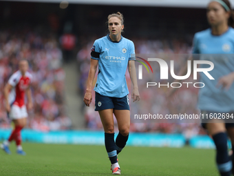 Vivianne Miedema participates in the Barclays FA Women's Super League match between Arsenal and Manchester City at the Emirates Stadium in L...