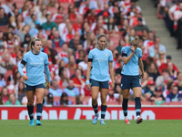 Vivianne Miedema scores against her former team during the Barclays FA Women's Super League match between Arsenal and Manchester City at the...