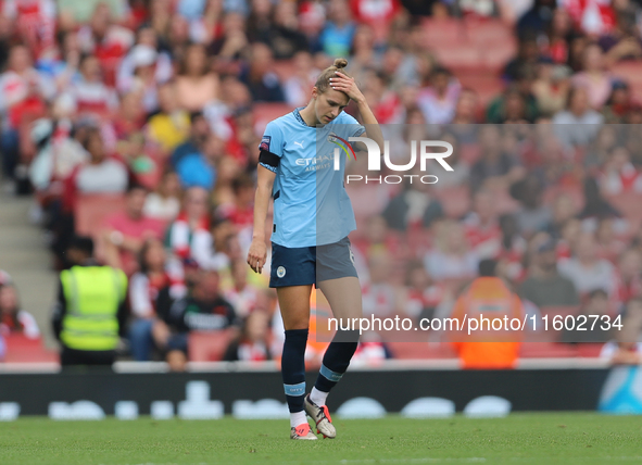 Vivianne Miedema appears frustrated during the Barclays FA Women's Super League match between Arsenal and Manchester City at the Emirates St...