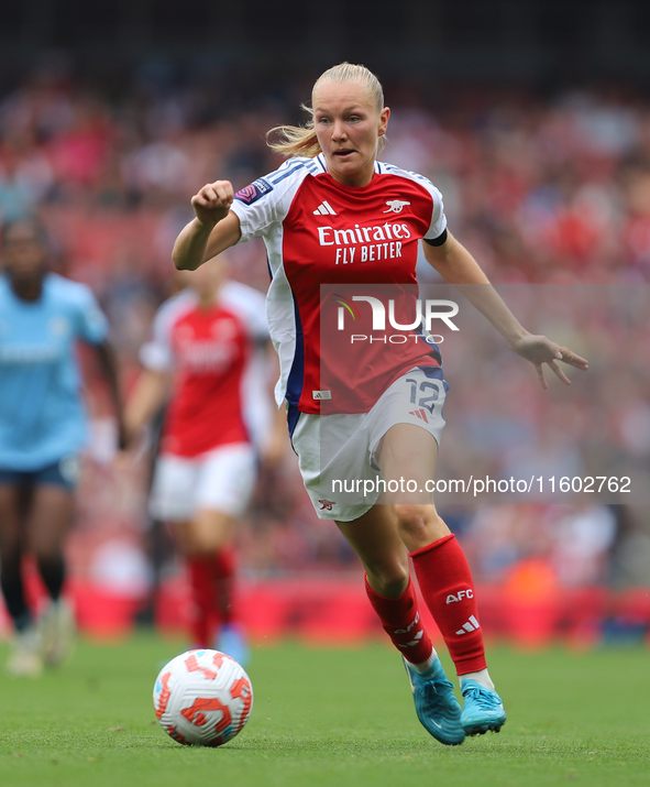 Frida Maanum during the Barclays FA Women's Super League match between Arsenal and Manchester City at the Emirates Stadium in London, Englan...