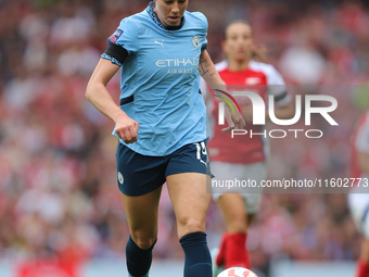 Alanna Kennedy during the Barclays FA Women's Super League match between Arsenal and Manchester City at the Emirates Stadium in London, Engl...