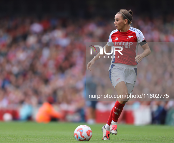 Katie McCabe during the Barclays FA Women's Super League match between Arsenal and Manchester City at the Emirates Stadium in London, Englan...