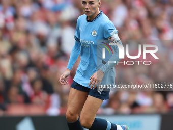 Alex Greenwood during the Barclays FA Women's Super League match between Arsenal and Manchester City at the Emirates Stadium in London, Engl...