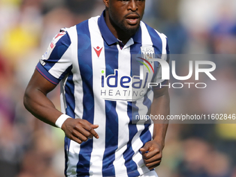 Josh Maja of West Bromwich Albion during the Sky Bet Championship match between West Bromwich Albion and Plymouth Argyle at The Hawthorns in...