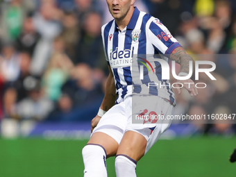 Uros Racic of West Bromwich Albion during the Sky Bet Championship match between West Bromwich Albion and Plymouth Argyle at The Hawthorns i...