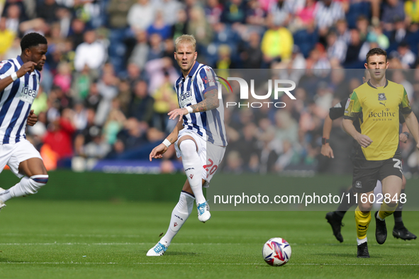 Uros Racic of West Bromwich Albion during the Sky Bet Championship match between West Bromwich Albion and Plymouth Argyle at The Hawthorns i...