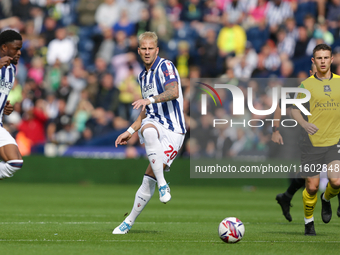 Uros Racic of West Bromwich Albion during the Sky Bet Championship match between West Bromwich Albion and Plymouth Argyle at The Hawthorns i...