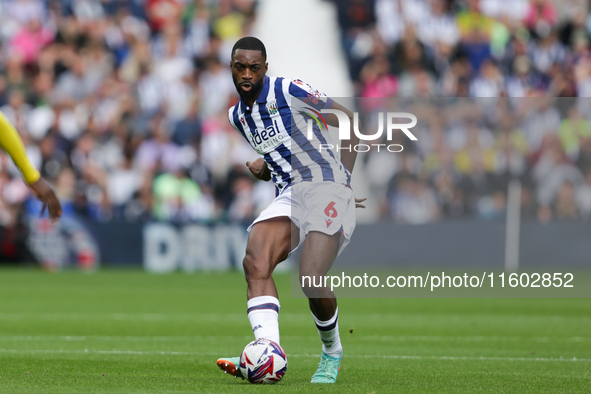 Semi Ajayi of West Bromwich Albion during the Sky Bet Championship match between West Bromwich Albion and Plymouth Argyle at The Hawthorns i...