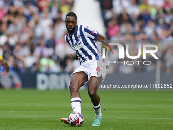 Semi Ajayi of West Bromwich Albion during the Sky Bet Championship match between West Bromwich Albion and Plymouth Argyle at The Hawthorns i...