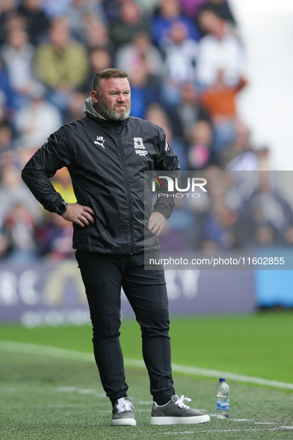 Wayne Rooney, manager of Plymouth Argyle, during the Sky Bet Championship match between West Bromwich Albion and Plymouth Argyle at The Hawt...