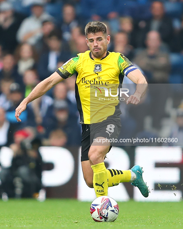 Joe Edwards of Plymouth Argyle during the Sky Bet Championship match between West Bromwich Albion and Plymouth Argyle at The Hawthorns in We...