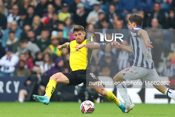 Joe Edwards of Plymouth Argyle during the Sky Bet Championship match between West Bromwich Albion and Plymouth Argyle at The Hawthorns in We...