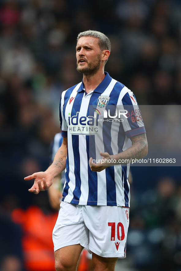 John Swift of West Bromwich Albion during the Sky Bet Championship match between West Bromwich Albion and Plymouth Argyle at The Hawthorns i...