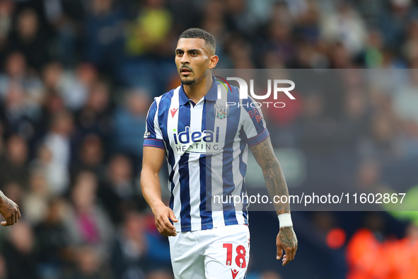 Karlan Grant of West Bromwich Albion during the Sky Bet Championship match between West Bromwich Albion and Plymouth Argyle at The Hawthorns...