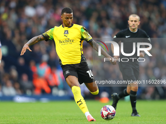 Morgan Whittaker of Plymouth Argyle is in action during the Sky Bet Championship match between West Bromwich Albion and Plymouth Argyle at T...