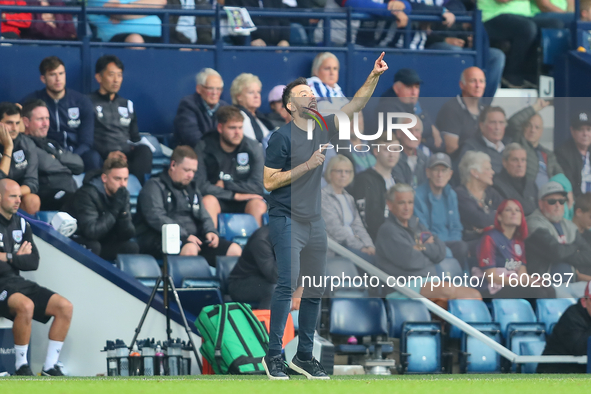 West Bromwich Albion's manager Carlos Corberan during the Sky Bet Championship match between West Bromwich Albion and Plymouth Argyle at The...