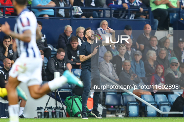 West Bromwich Albion's manager Carlos Corberan during the Sky Bet Championship match between West Bromwich Albion and Plymouth Argyle at The...