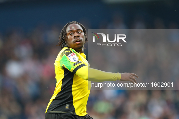 Michael Obafemi of Plymouth Argyle during the Sky Bet Championship match between West Bromwich Albion and Plymouth Argyle at The Hawthorns i...