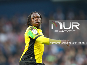 Michael Obafemi of Plymouth Argyle during the Sky Bet Championship match between West Bromwich Albion and Plymouth Argyle at The Hawthorns i...