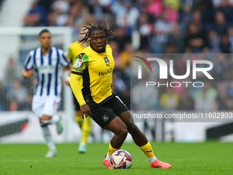 Michael Obafemi of Plymouth Argyle is in action during the Sky Bet Championship match between West Bromwich Albion and Plymouth Argyle at Th...