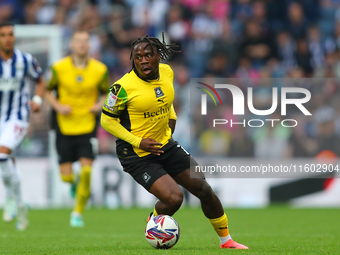 Michael Obafemi of Plymouth Argyle is in action during the Sky Bet Championship match between West Bromwich Albion and Plymouth Argyle at Th...