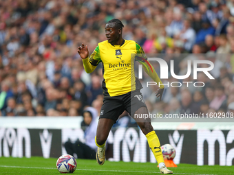 Mustapha Bundu of Plymouth Argyle during the Sky Bet Championship match between West Bromwich Albion and Plymouth Argyle at The Hawthorns in...